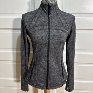 Lululemon Define Jacket Size 8 Coco Pique Black White Flattering Fit $128